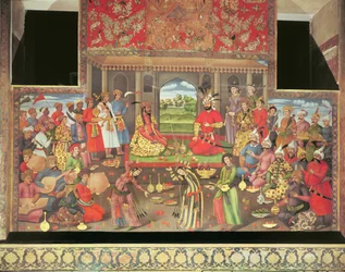 Der Empfang des Botschafters des Großmoguls am Hof von Shah Tahmasp, 1573-76